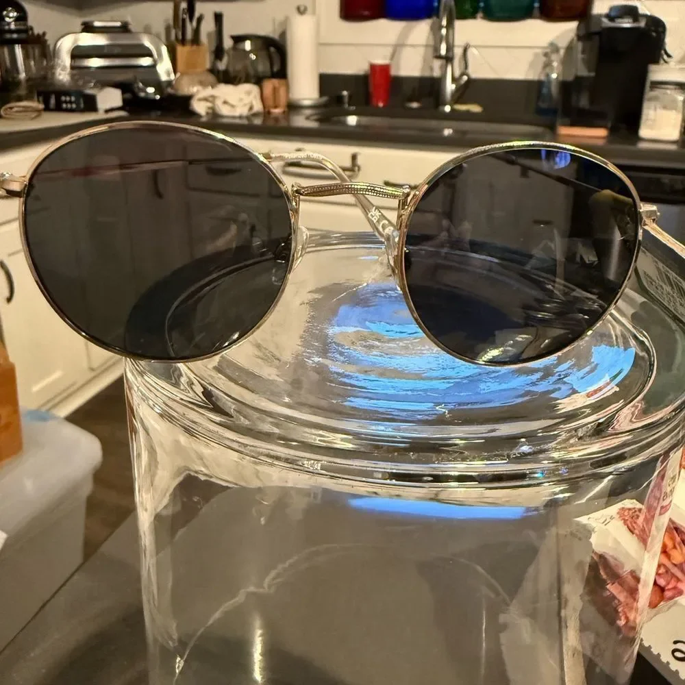Foster Grant Polarized Round Sunglasses | Gold Metal Frame | NWT